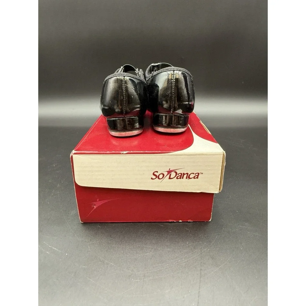 Dance Costume So‎ Danca TA35  Black Tap USA Sz 9S Tap Dance Shoes EUC